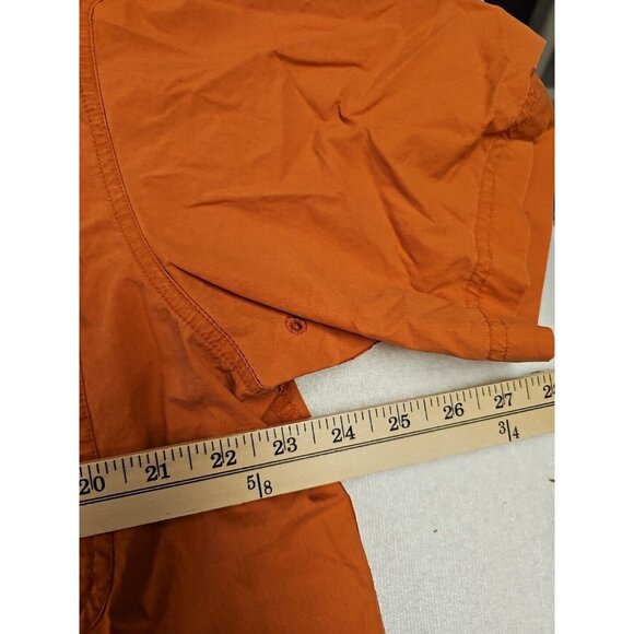 Columbia PFG Shirt Short Sleeve Vented Button Up Mens Sz XL Orange Fish Hike - Picture 2 of 6